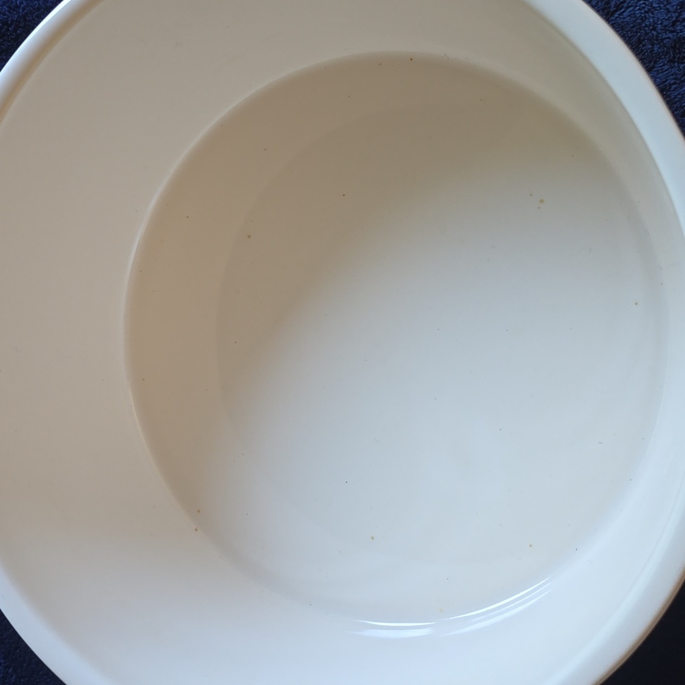 Rae Dunn Artisan Collection Ceramic WOOF Dog Bowl. 8" Diameter. - Picture 4 of 4